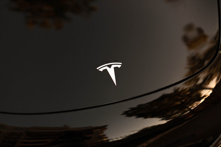 Tesla logo.